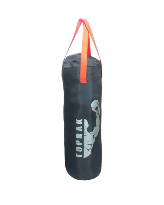 Boks Torbası Eldiven Ve Karabina Hediyeli İçi Dolu 50x20 cm Füme
