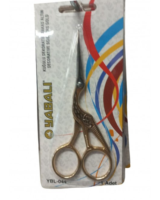 Nakış Makası Kuğulu Dekoratif Makas Altın YBL-044 Model 10