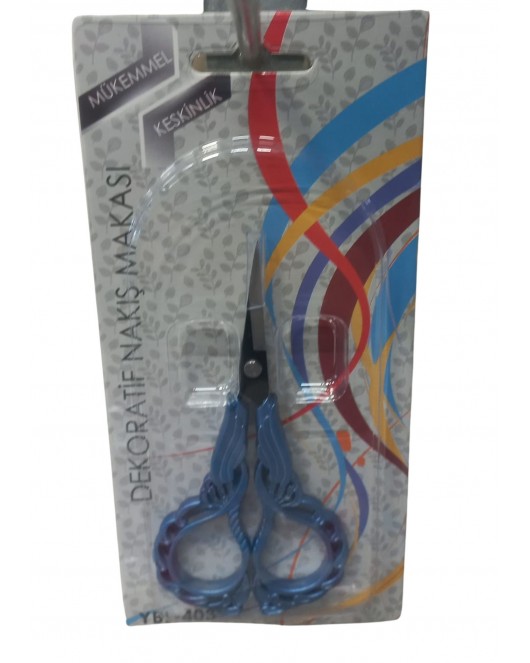Nakış Makası Dekoratif Mavi YBL-403 Model 16