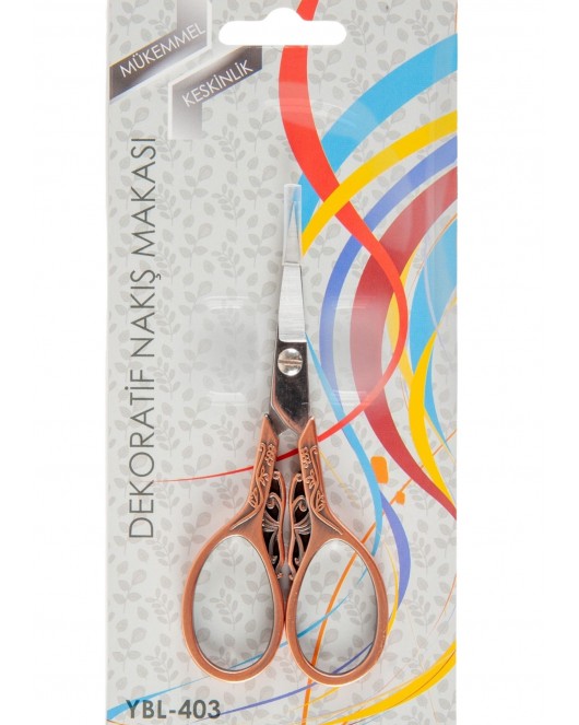 Nakış Makası Dekoratif Bakır Kelebek YBL-403 Model 18