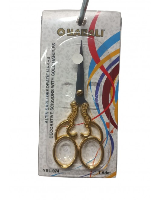 Nakış Makası Altın Saplı Dekoratif Makas YBL-074 Model 2
