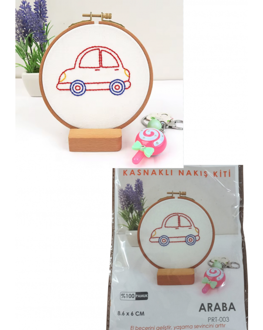 Nakış Kitleri Kasnaklı 8.6 X 6 cm Araba