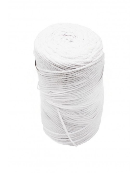 Pamuk Makrome 4 mm İp Beyaz
