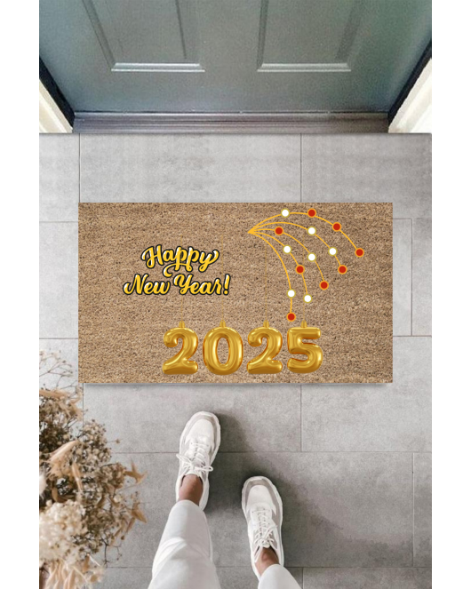 Kapı Önü Paspası Yeni Yıl 2025 Özel Tasarım Model 111