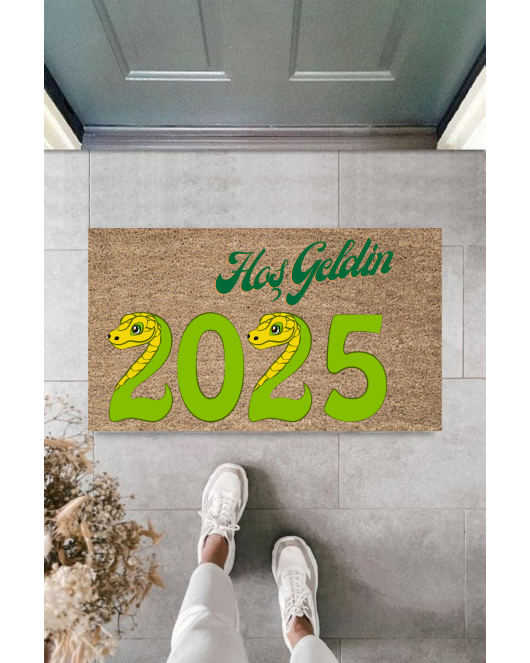 Kapı Önü Paspası Yeni Yıl 2025 Özel Tasarım Model 121
