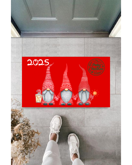 Kapı Önü Paspası Yeni Yıl 2025 Özel Tasarım Model 16