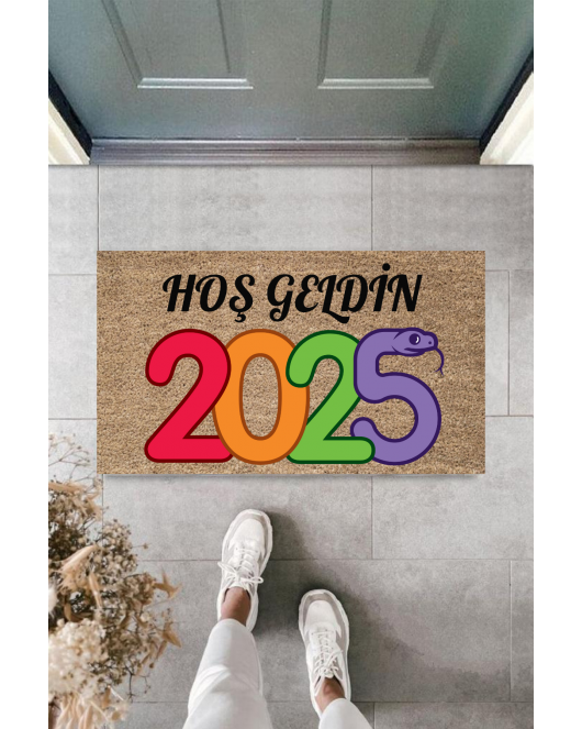 Kapı Önü Paspası Yeni Yıl 2025 Özel Tasarım Model 2