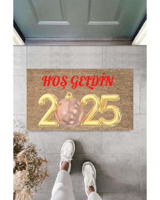 Kapı Önü Paspası Yeni Yıl 2025 Özel Tasarım Model 3