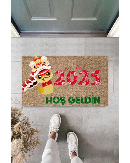 Kapı Önü Paspası Yeni Yıl 2025 Özel Tasarım Model 40