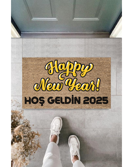 Kapı Önü Paspası Yeni Yıl 2025 Özel Tasarım Model 42