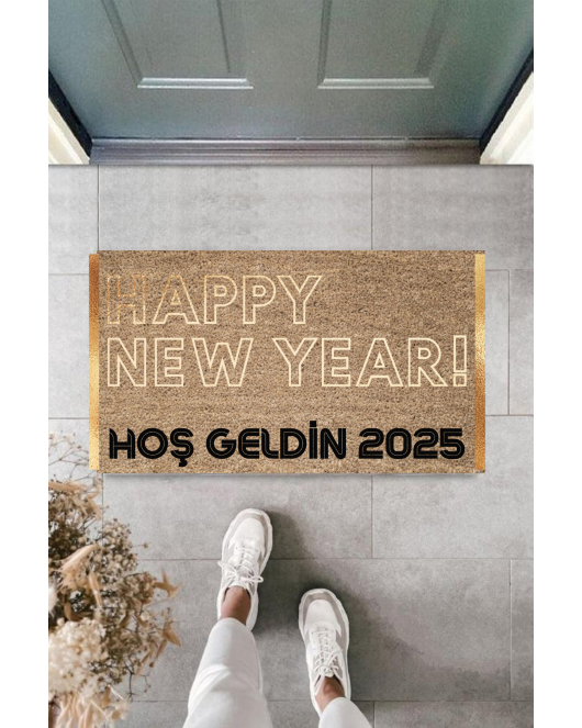 Kapı Önü Paspası Yeni Yıl 2025 Özel Tasarım Model 44