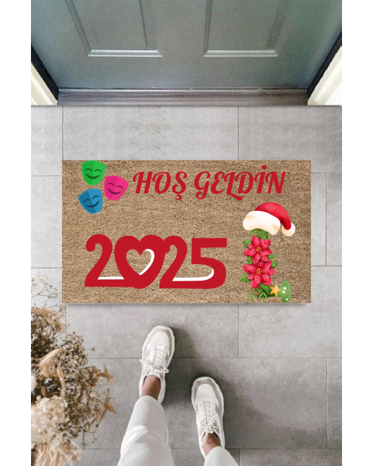 Kapı Önü Paspası Yeni Yıl 2025 Özel Tasarım Model 5