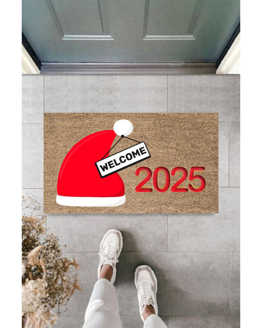 Kapı Önü Paspası Yeni Yıl 2025 Özel Tasarım Model 54