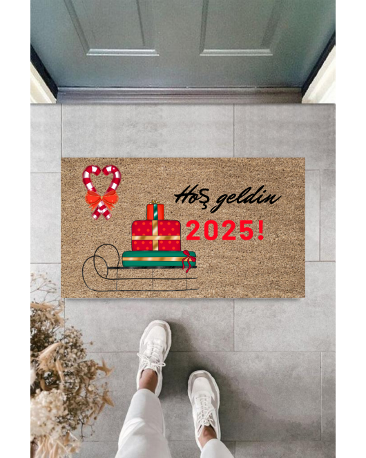 Kapı Önü Paspası Yeni Yıl 2025 Özel Tasarım Model 61