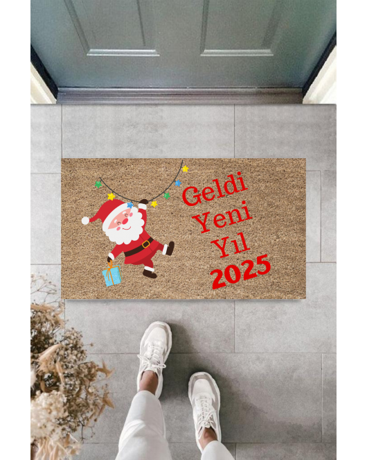 Kapı Önü Paspası Yeni Yıl 2025 Özel Tasarım Model 65