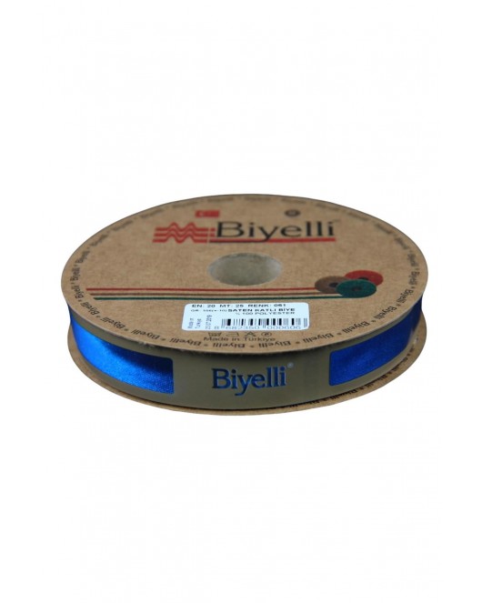 Biye Saten Katlı 061 Petrol Açık 2 cm 25 Metre %100 Polyester