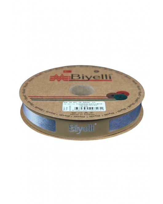 Biye Simli Katlı Tg 2 cm 25 Metre %50 Simli % 50 Polyester
