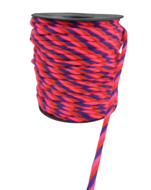 Bileklik ipi, Hediye Paketleme ipi, Şans, Bereket, Aşk, Şifa, Güç 10 mm Pamuk 10 metre Fuşya