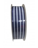 Tafta Çizgi Desen Kurdele 25 mm Lacivert 10 Metre