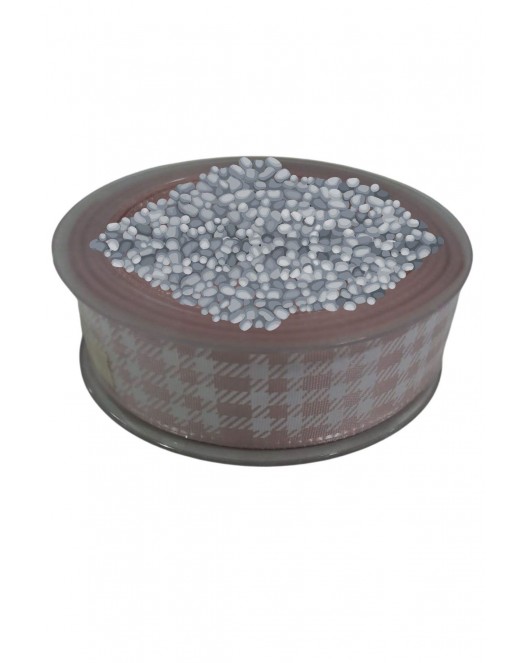 Tafta Ekoseli Kurdele 25 mm Pudra 2 Metre