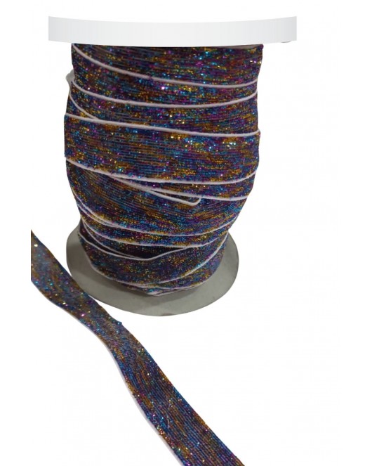 Kadife Kurdele Simli 1,5 cm Karışık Renk 5 Metre