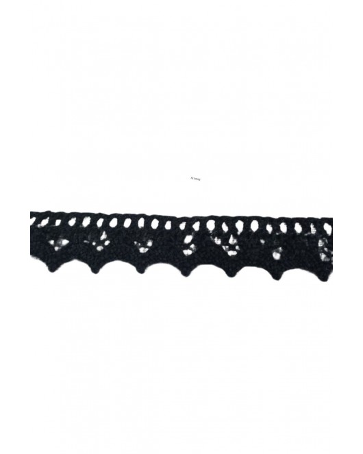 Kopanaki Dantel en 1,5 cm Siyah 5 Metre