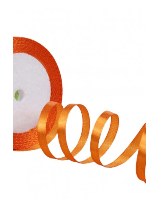 Saten Kurdele 6 mm Orange 1 Metre