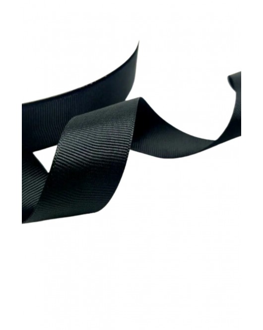 Grogren Kurdele 1 cm 10 Metre Siyah