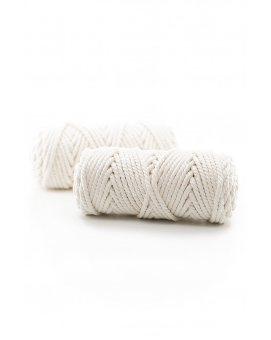 Pamuk Makrome 4 mm İp Ekru